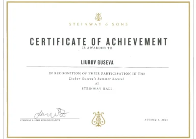 Steinway achievement